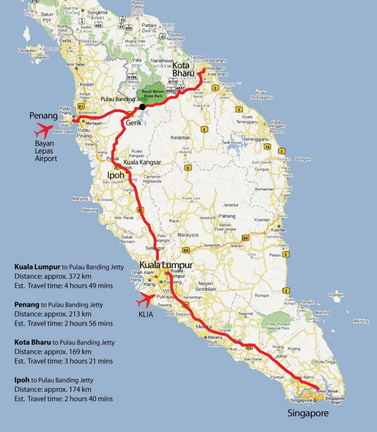 ipoh en malaisie carte