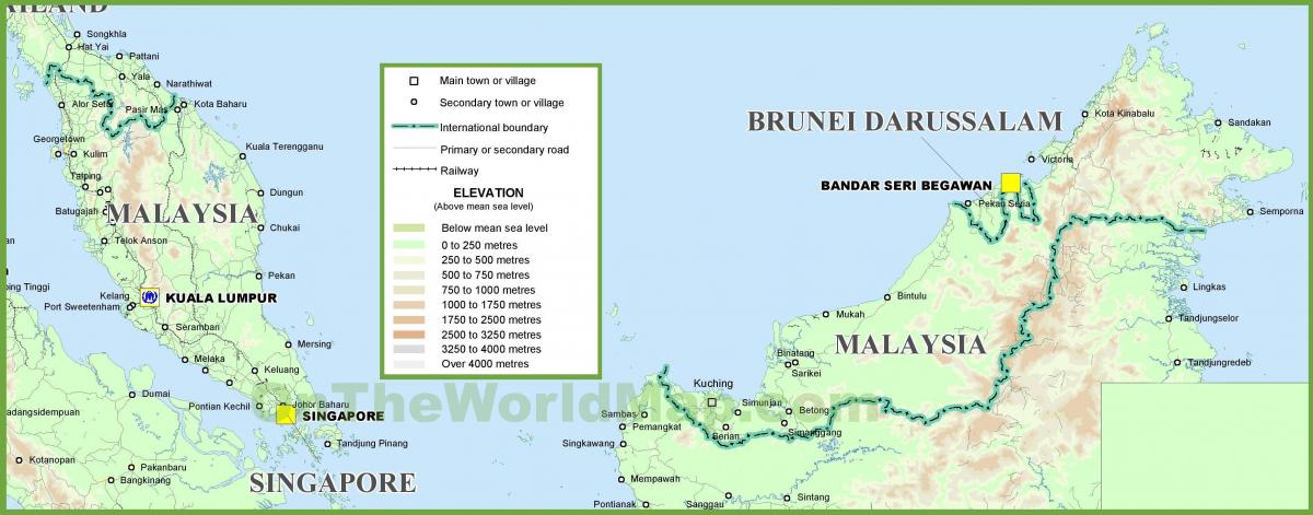 la malaisie carte géographique