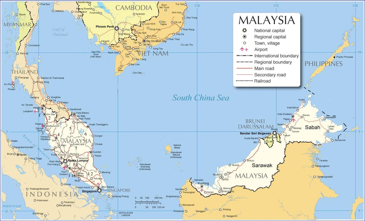 carte de la malaisie terminal de l'aéroport
