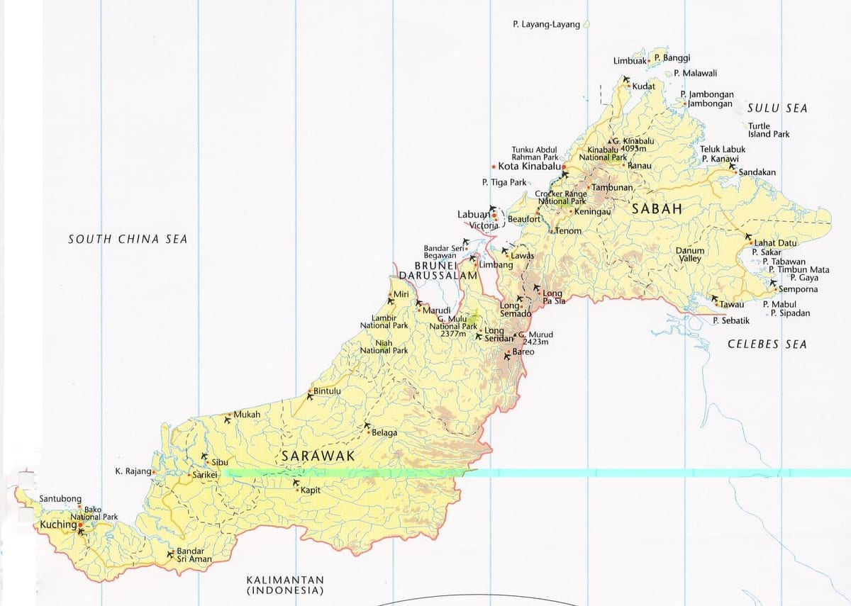 carte de labuan malaisie