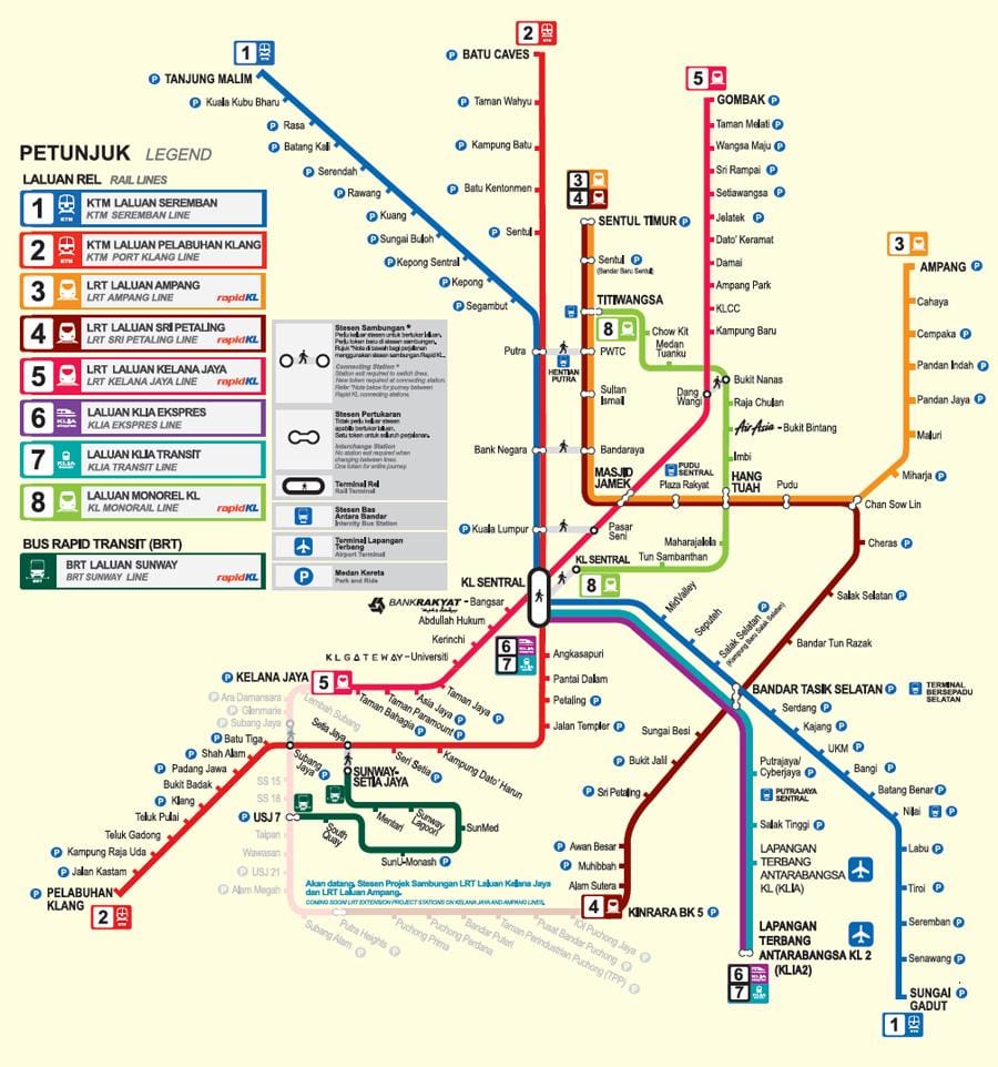 la malaisie mrt carte 2016