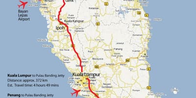 Ipoh en malaisie carte