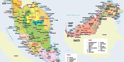 La malaisie attractions de la carte