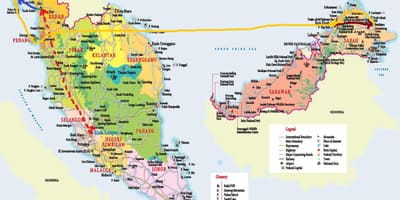 Carte de la malaisie bus