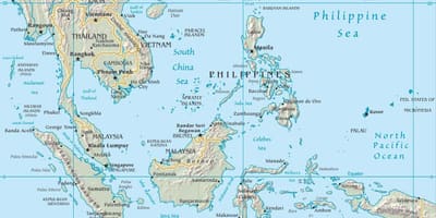 Carte de la malaisie en asie