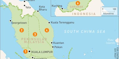 La malaisie carte des régions
