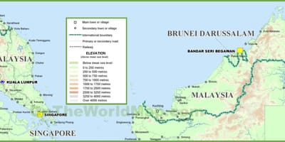 La malaisie carte géographique