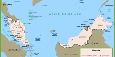 Carte de la malaisie politique 