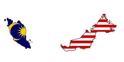 Carte de drapeau de la malaisie