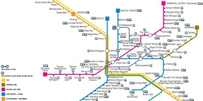Plan des transports publics de la malaisie