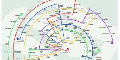 La station de Mrt carte de la ligne de la malaisie