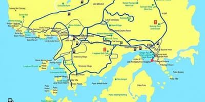 Carte de la malaisie et de langkawi