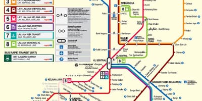 La malaisie mrt carte 2016