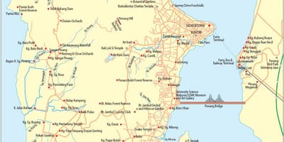 Carte pulau pinang malaisie